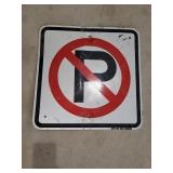 Metal No Parking Sign