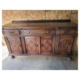 1940 Antique Oak Buffet