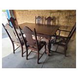 1940 Antique Oak Harvest Table