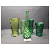 Green Glassware Vases