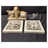 Book Ends and Wall Decor