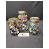 3 Jars of Marbles