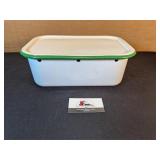 Heavy enamelware bread/dough box