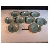 9 small Californiaware bowls (Roseville?)