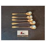 5 silverplate bar spoons