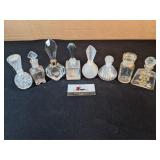 8 antique perfume bottles
