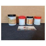 Milk glass crème jars