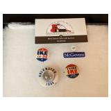 4 antique political pins