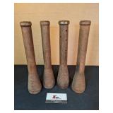 (4) 12" wood spools