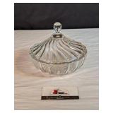 Covered crystal dish
