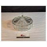 Covered crystal dish