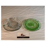 Depression glass ashtrays
