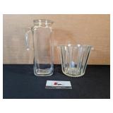 Water pitcher and glass ice bucket