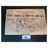 1947 Anchorage Daily Times newspaper