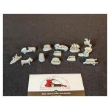 13 vintage Monopoly tokens