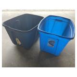 Blue Plastic Totes