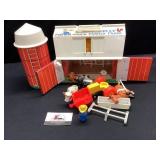 Vintage Fisher Price Family Play Farm w/ Silo
