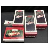 4 Classic American Car Ornaments