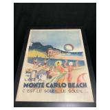 Framed Monte Carlo Beach Print