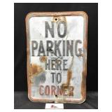 Metal No Parking Sign