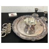 Serving Platter, Candle Holders, Napkin Rings