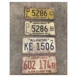 License Plates- Illinois 1975, 1978, 1979, 1981