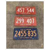License Plates- Illinois 1960 & 1961