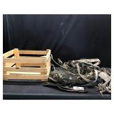 Wood Crate with Horse Bridles, Miscellaneous