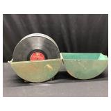 Records in vintage Metal Case