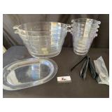 Plastic serving dishes