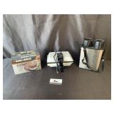 Double thermos, chopper, and sandwich maker