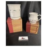 Longaberger crock and creamer