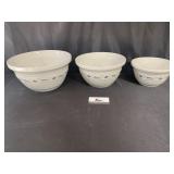 Longaberger Pottery Nesting Bowls