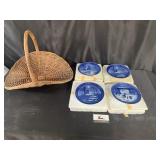 Danish plates and basket