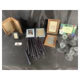 Picture frames and candles