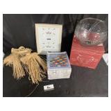 Punch bowl, blanket, and miscellaneous