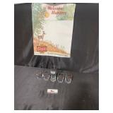 Schmidt poster and Hamms glasses