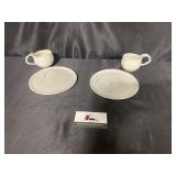 Ceramic tea plates and cups
