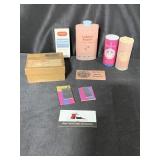 Powder tin, and vintage hair care