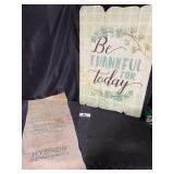 Audubon seed sack and picture