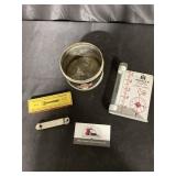 Northland can, rain gauge and miscellaneous