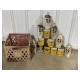 Milk crate full of Northland and Pennzoil
