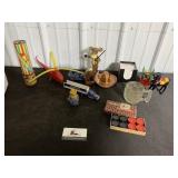 Vintage toys, good year semi, rain gage