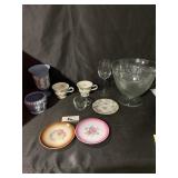 Miscellaneous glassware with duplicates in tote