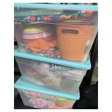 3 full totes of Luau party decorations