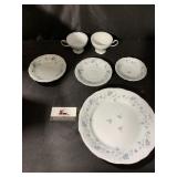 Box of Blue Garland Dishes