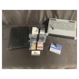 Laptop cooling desk, ink, cards, and miscellaneous