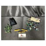 Marbles and advertising pencils