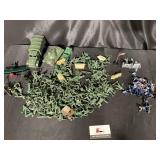 Miscellaneous army men and trucks