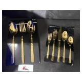 30 sets of gold cutlery